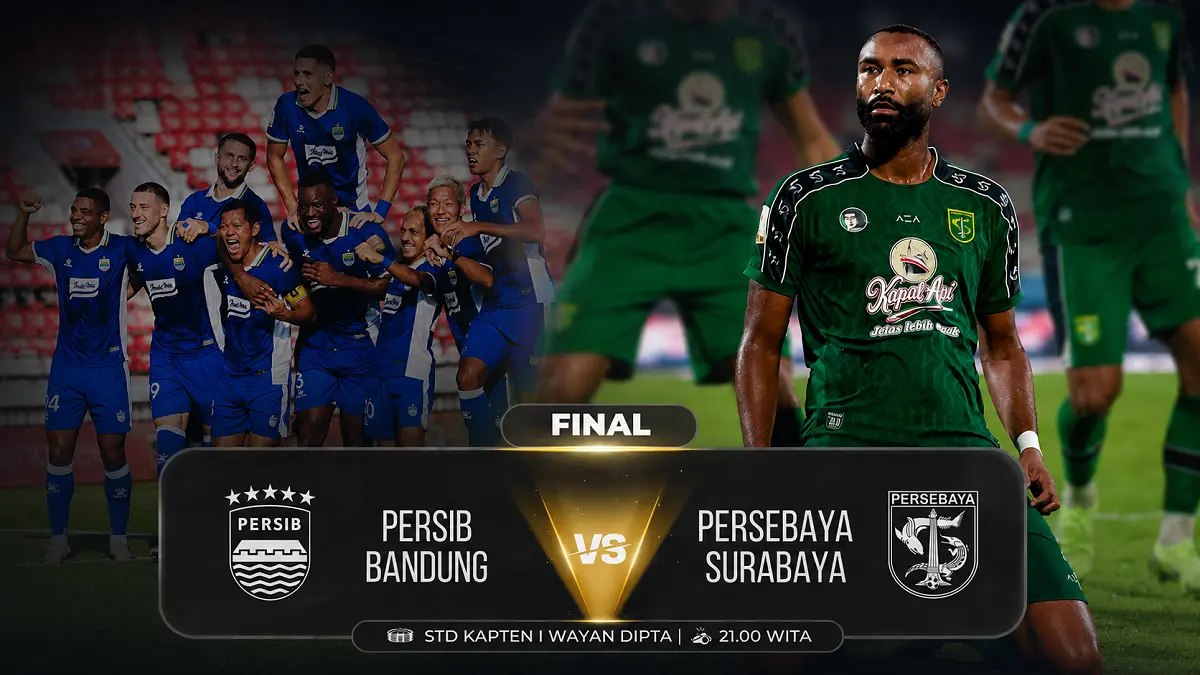 Persib Bandung dan Persebaya Surabaya berebut trofi juara pada final Piala Presiden 2026 di Stadion I Wayan Dipta, Gianyar. (Instagram/Diolah)
