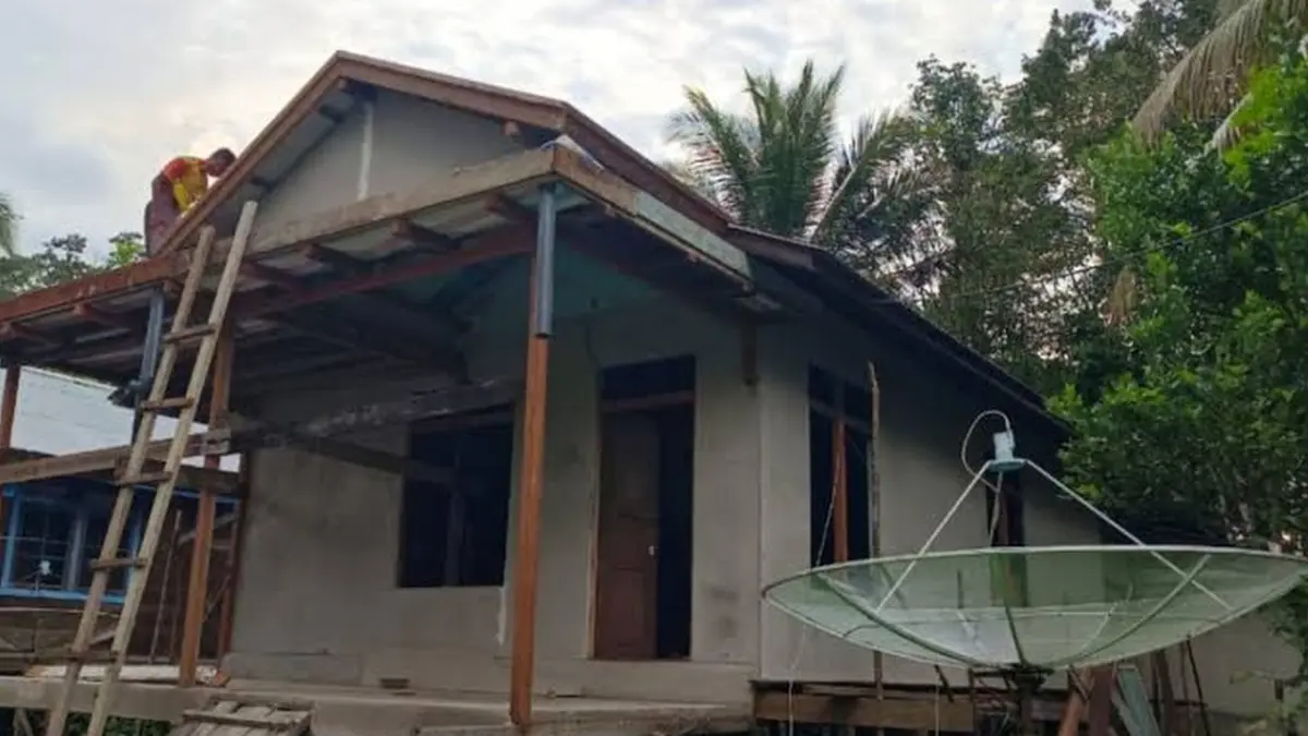 RTLH di Kapuas Hulu yang sudah dikerjakan melalui program BSPS. (DOK PONTIANAK POST)