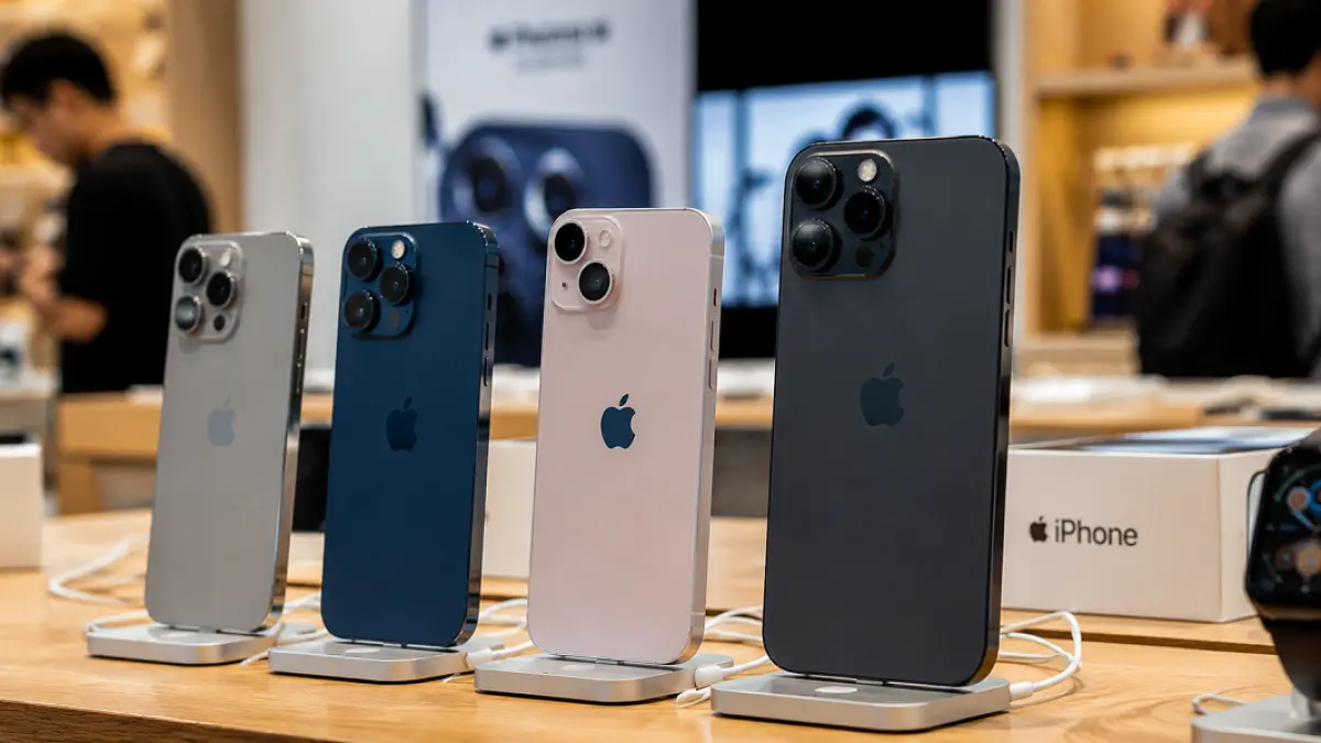 Ilustrasi konsep iPhone masa depan yang disebut akan mengusung desain layar hampir tanpa bingkai dan kamera di bawah layar.(Ilustrasi)