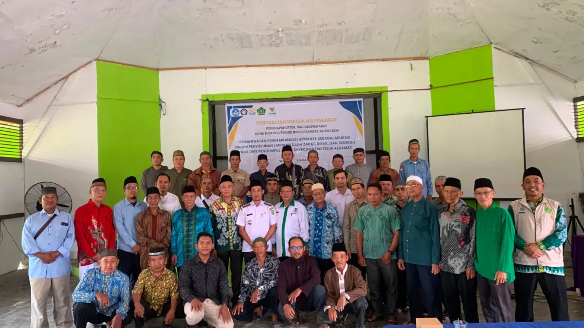 Tim Dosen Poltesa usai pelaksanaan Pemanfaatan Pengembangan Appsheet Sebagai Aplikasi Dalam Penyusunan Laporan Dana Zakat, Infak dan Sedekah.