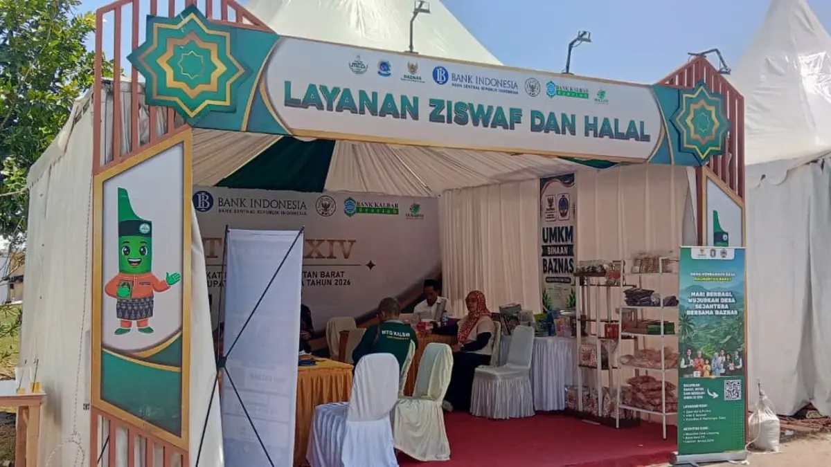 Layanan Pojok Ziswaf pada Musabaqah Tilawatil Qur’an (MTQ) XXXIV tingkat Provinsi Kalimantan Barat di Kabupaten Kayong Utara. (DANANG PRASETYO/PONTIANAK POST)