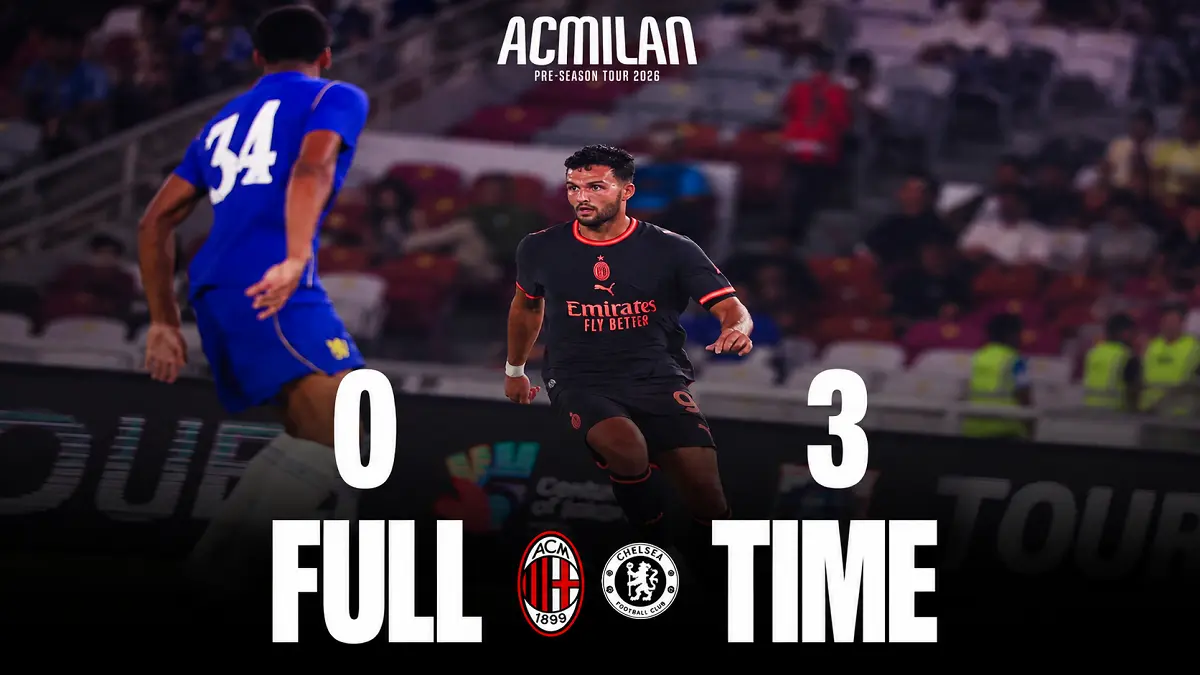 AC Milan kalah 0-3 dari Chelsea dalam laga pramusim di Stadion Utama Gelora Bung Karno, Jakarta. (Ig@acmilan)