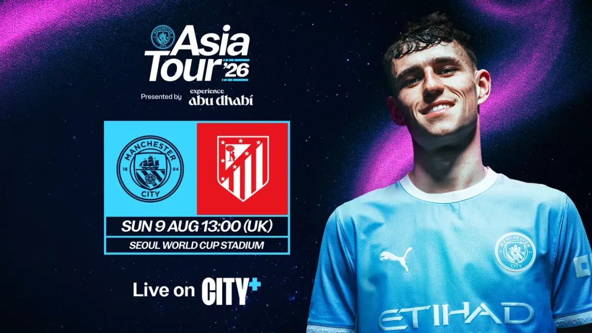 Manchester City bersiap menghadapi Atletico Madrid dalam laga uji coba pramusim di Seoul. (Dok. Manchester City)