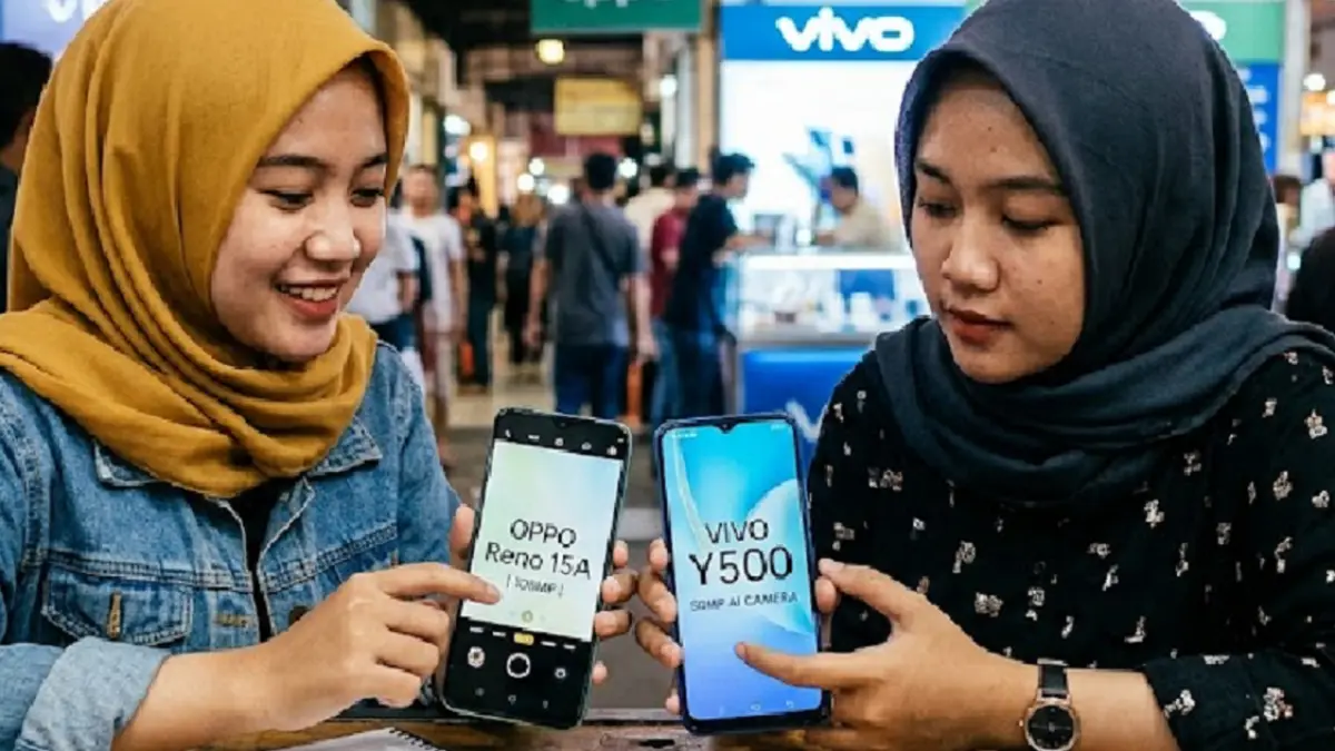 Oppo Reno 15A dan Vivo Y500 sama-sama menawarkan fitur unggulan dengan fokus berbeda di segmen kelas menengah. (ilustrasi)