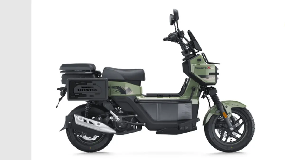 Honda SquareX125 mengusung konsep skutik outdoor dengan jok belakang multifungsi, rak barang, meja samping, dan dual-channel ABS. (GREATBIKER)