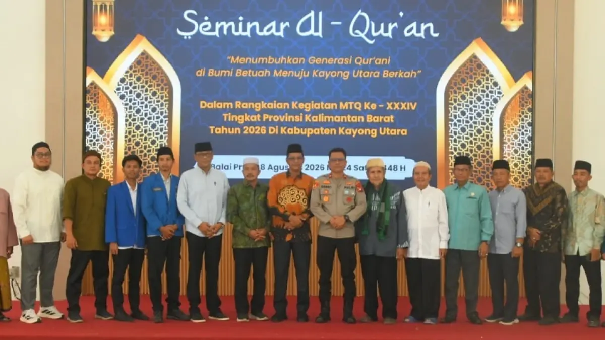 Kegiatan Seminar Al-Qur’an dalam rangkaian MTQ XXXIV Tingkat Provinsi Kalimantan Barat Tahun 2026 di Kabupaten Kayong Utara. (ISTIMEWA)

