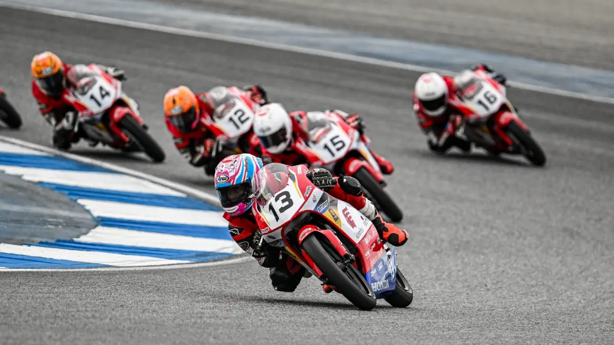 Pebalap muda binaan PT Astra Honda Motor (AHM), Abimanyu Bintang Fermadi