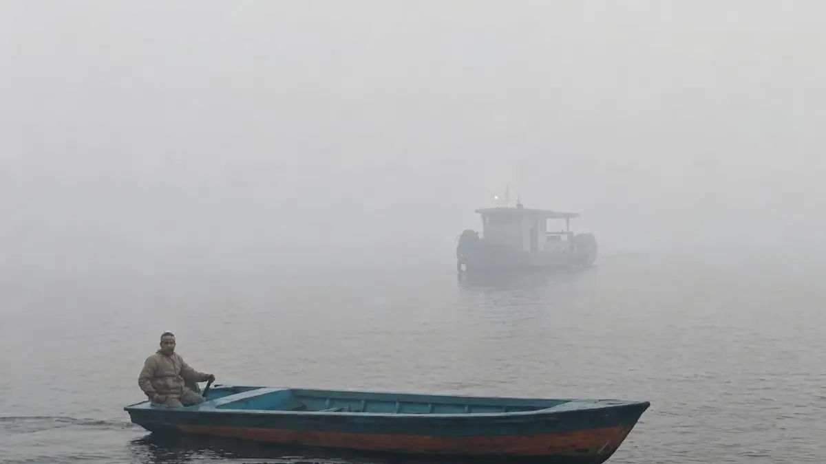 Pemandangan kabut asap yang sangat pekat. (DOK ANTARA)   
