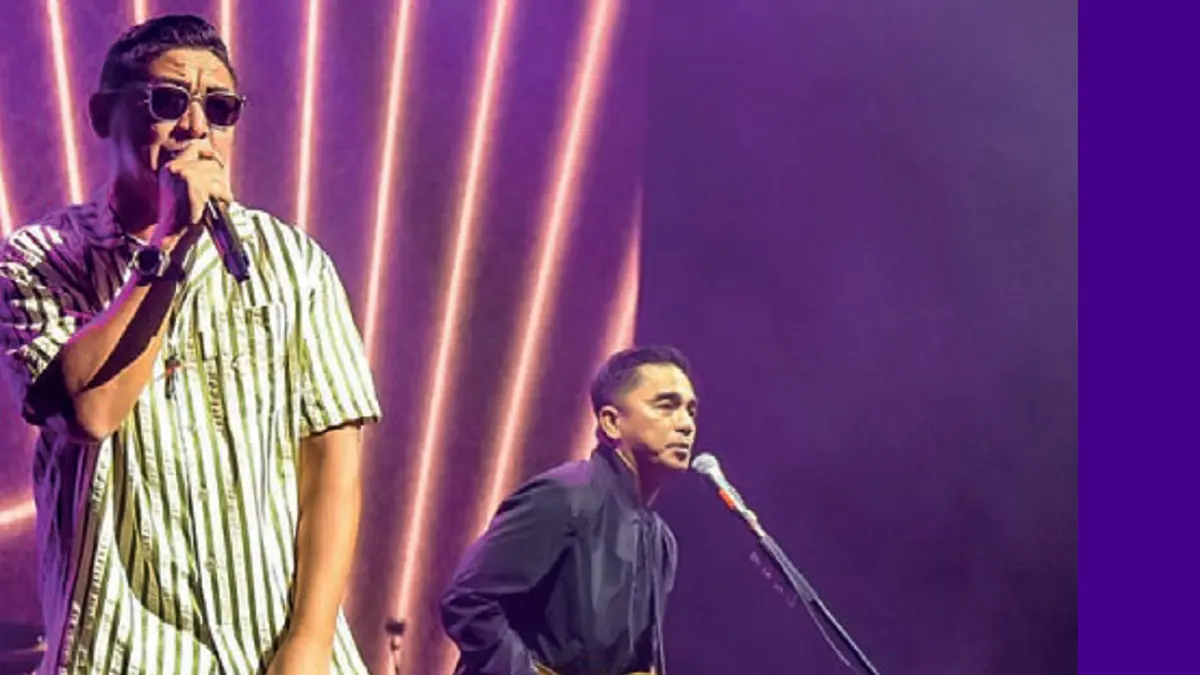 Grup musik Ungu saat tampil di Singapura Juni lalu. Video musik lagu Utara-Selatan bisa ditonton di YouTube Trinity Optima Production pada Rabu
(5/8). (INSTAGRAM UNGU/DOK JAWAPOS)