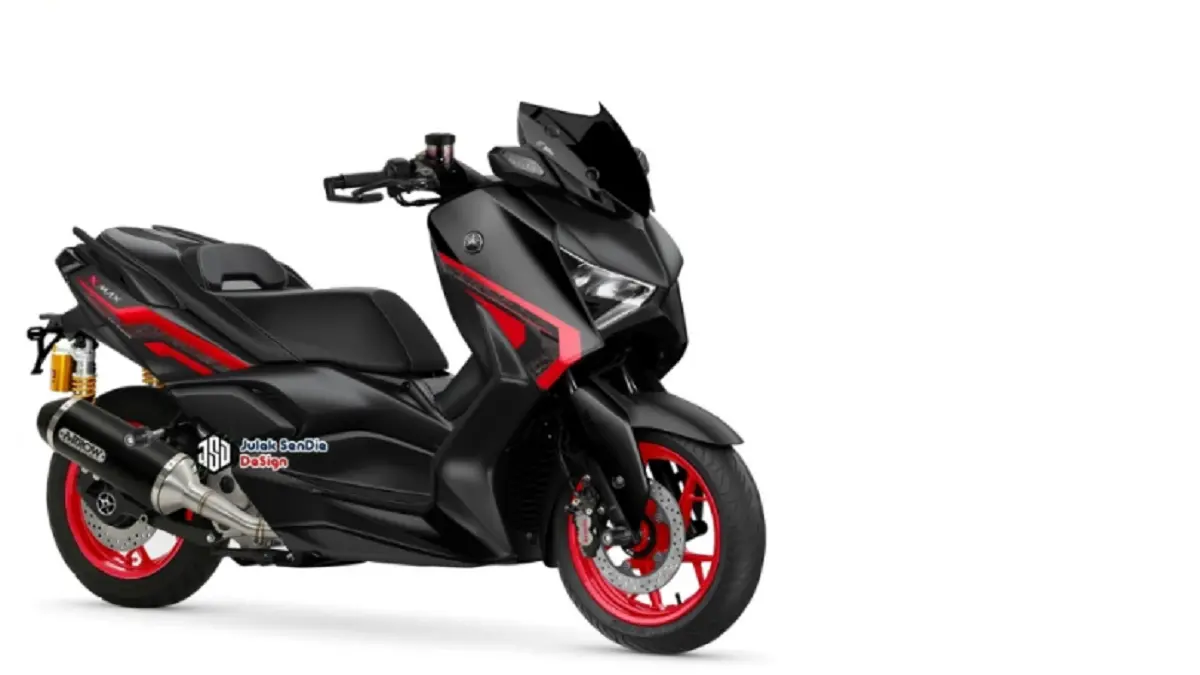 Yamaha XMAX 300 Racing Concept mengubah karakter skutik touring menjadi lebih sporty melalui ubahan bodi, suspensi, dan rem. (GREATBIKER)