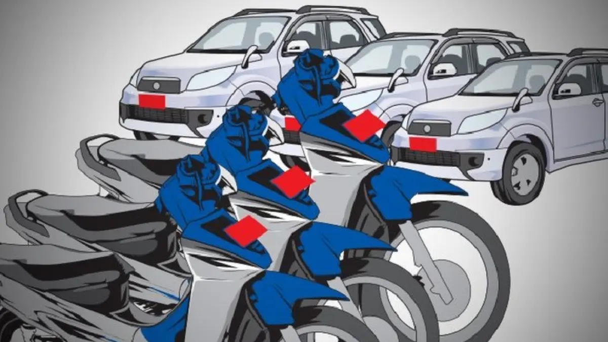 Ilustrasi kendaraan yang dilelang.