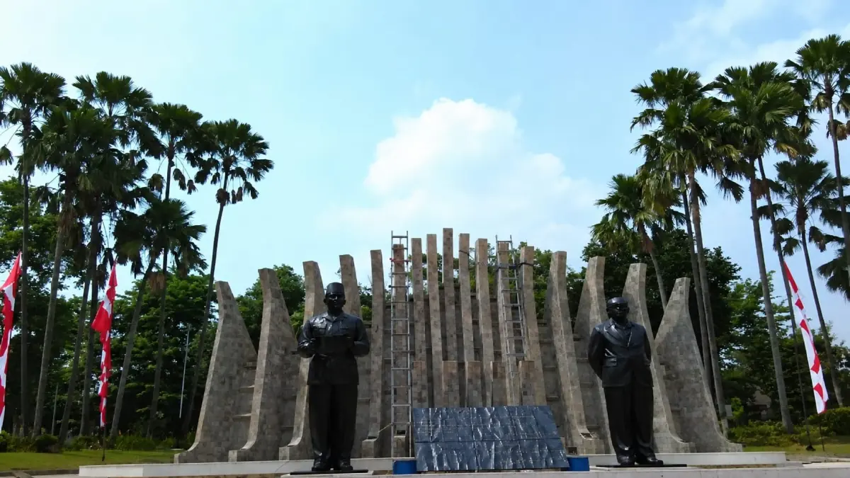 Tugu Proklamasi di Jalan Pegangsaan Timur Jakarta yang sempat dihancurkan. (DOK ANTARA) 