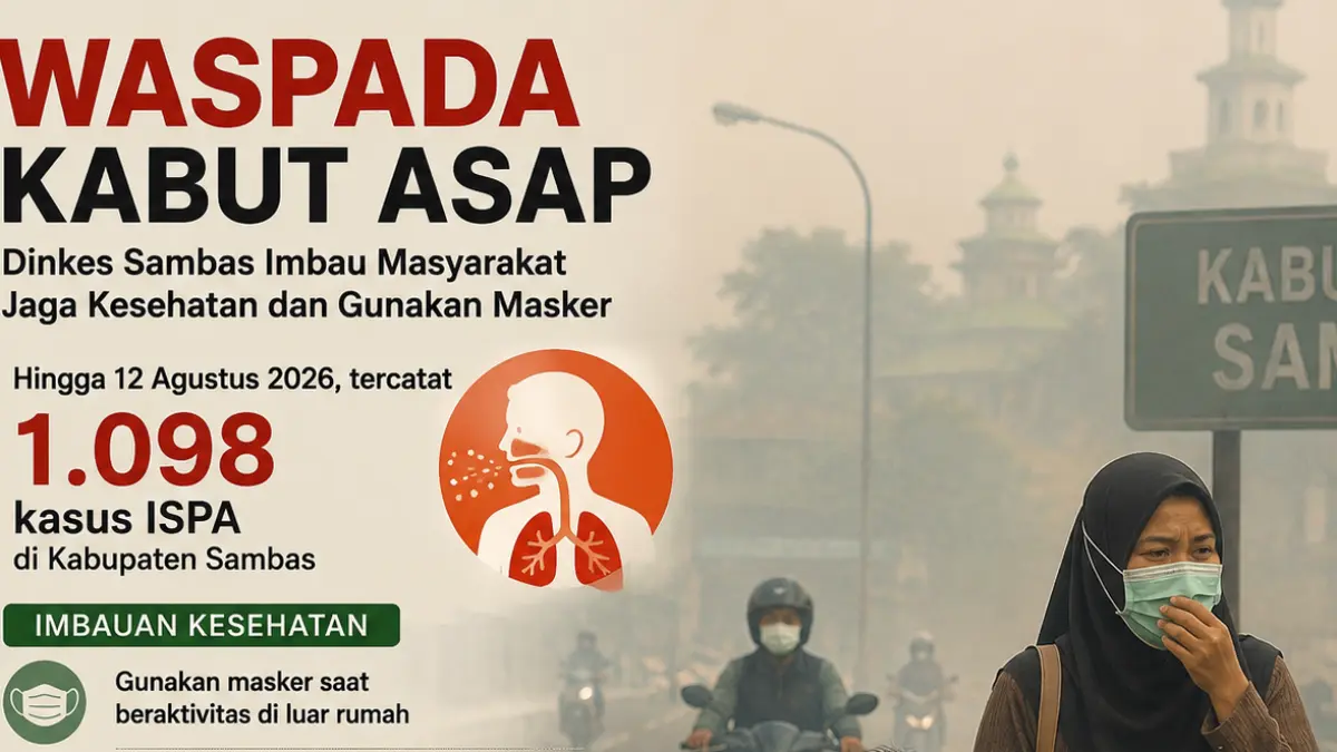 Kabut Asap Mulai Selimuti Sambas, Dinkes Catat 1.098 Kasus ISPA hingga 12 Agustus 2026.