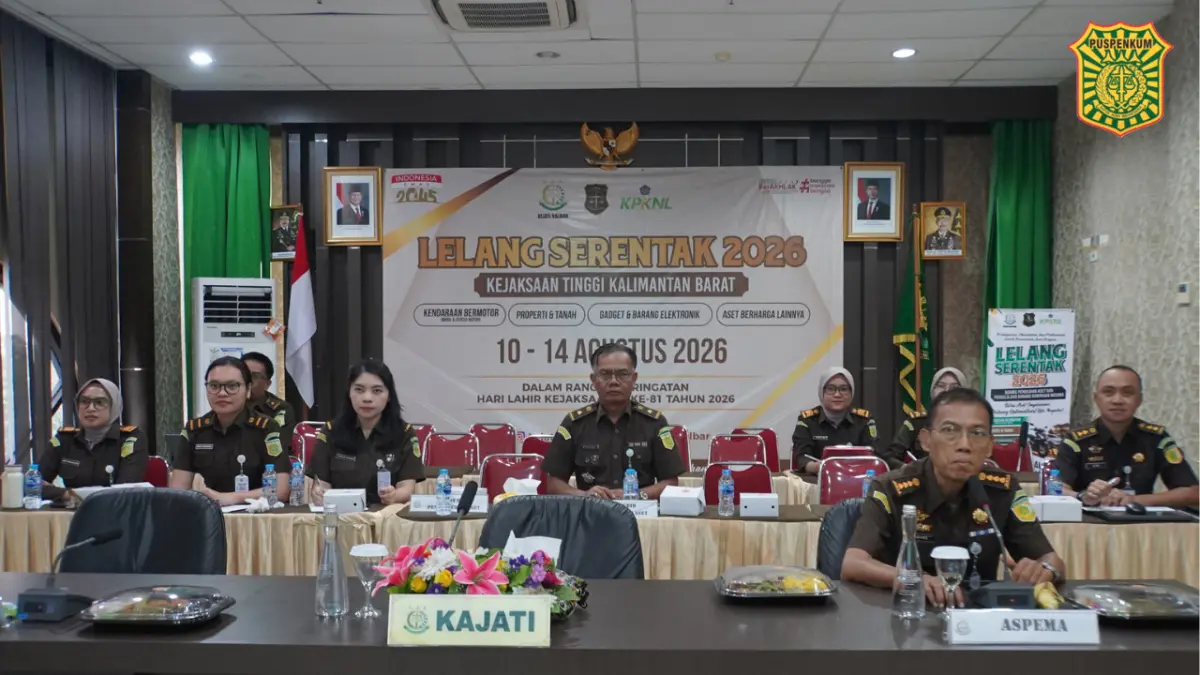 Kejari Landak berpartisipasi dalam lelang serentak kejati Kalbar pada Selasa (11/8). (KEJARI LANDAK)