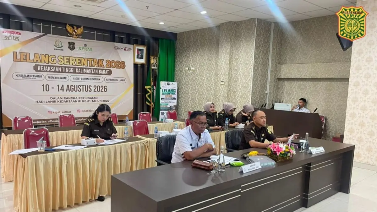 Lelang serentak 2026 Kejati Kalbar. (ANTARA)