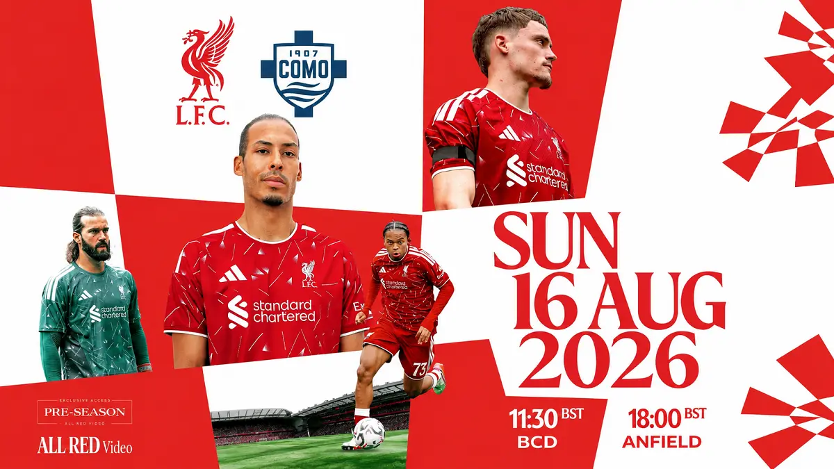 Liverpool menghadapi Como 1907 dalam laga uji coba pramusim terakhir di Anfield. (IG@liverpoolfc)