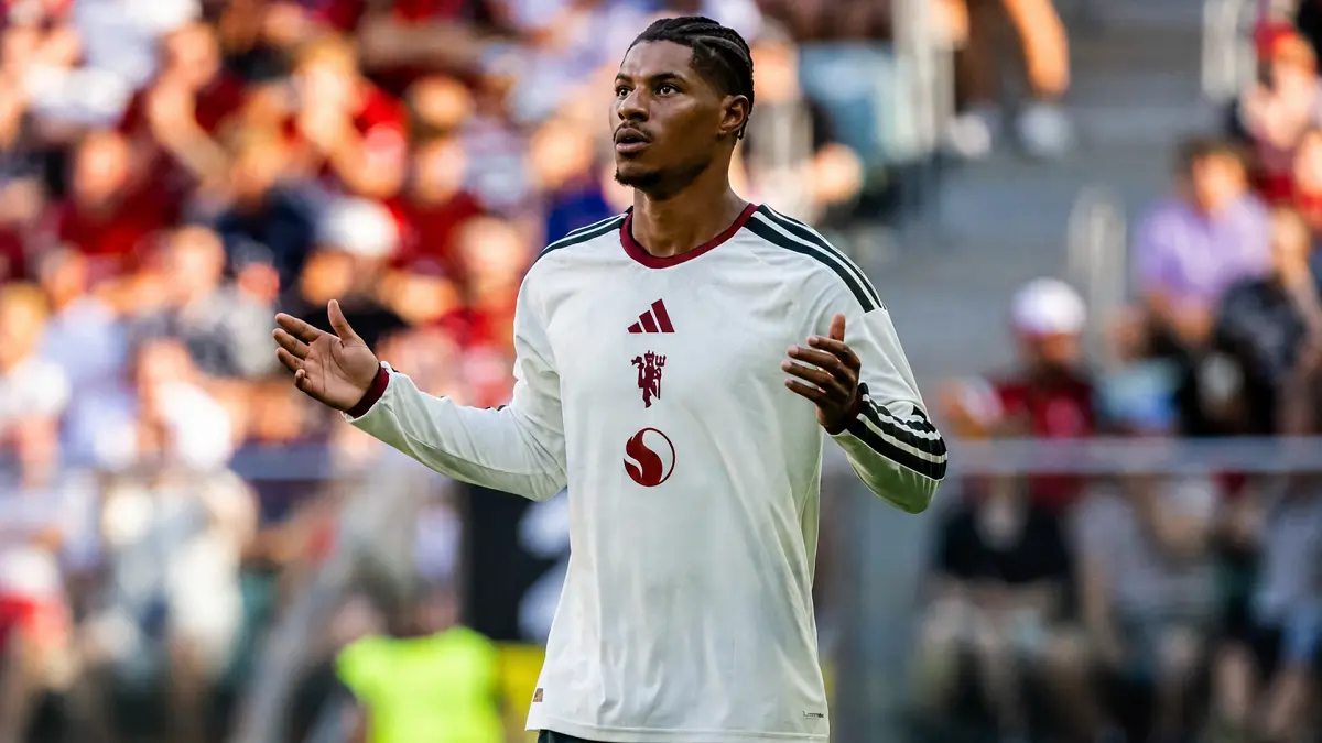 Marcus Rashford kembali tampil untuk Manchester United saat menghadapi AC Milan di Wroclaw. (IG@manutd)