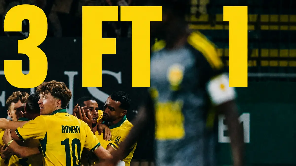Ole Romeny dan Justin Hubner menjadi starter saat Fortuna Sittard menang 3-1 atas Cambuur. (IS@fortuna.sittard/Diolah)