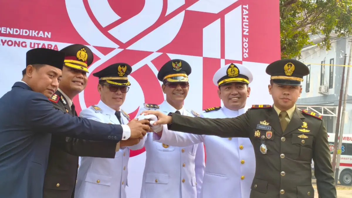 UPACARA: Upacara Peringatan Hari Ulang Tahun (HUT) ke-81 Republik di Kabupaten Kayong Utara.&nbsp; (DANANG PRASETYO PONTIANAK POST)&nbsp;&nbsp;