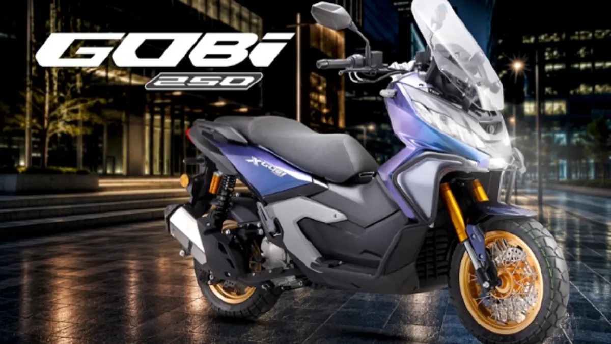 ARIIC GOBI 250 merupakan skuter crossover bergaya adventure dengan mesin 249 cc dan berbagai fitur untuk perjalanan jarak jauh. (ARIIC)
