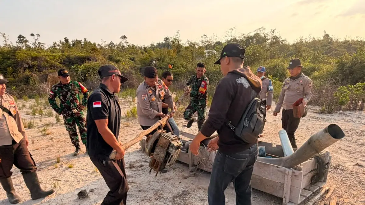Penertiban PETI di Kecamatan Pengkadan dilakukan.(ISTIMEWA) 