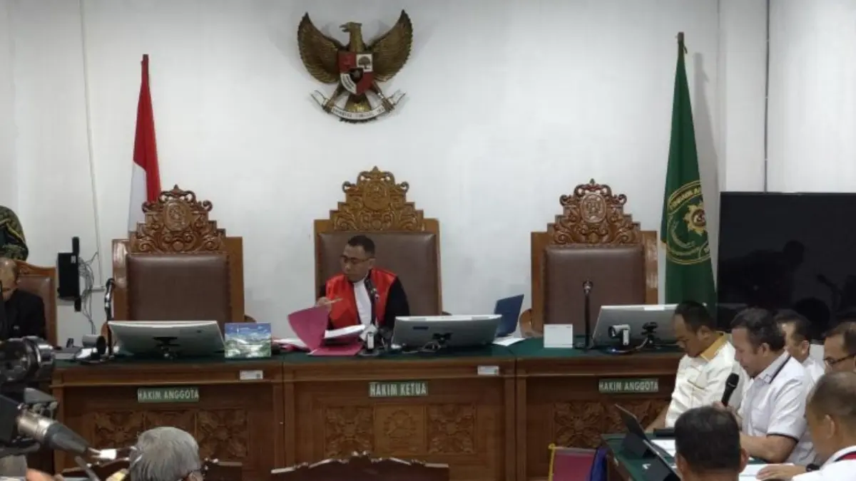Sidang jawaban termohon Korps Pemberantasan Tindak Pidana Korupsi (Kortas Tipidkor) Polri selaku Termohon II dan Polda Metro Jaya selaku Termohon I dalam praperadilan mantan Jaksa Agung Muda Tindak Pidana Khusus (Jampidsus) Febrie Adriansyah soal sah atau tidaknya upaya paksa penyitaan di Pengadilan Negeri Jakarta Selatan, Jakarta, Rabu (19/8). (ANTARA/Luthfia Miranda Putri)