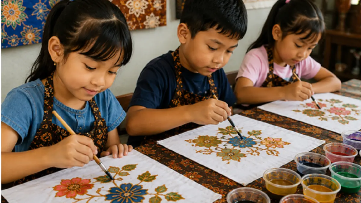 Belajar Membatik Sambil Bermain, Kids Batik Class Digelar di Swiss-Belinn Singkawang