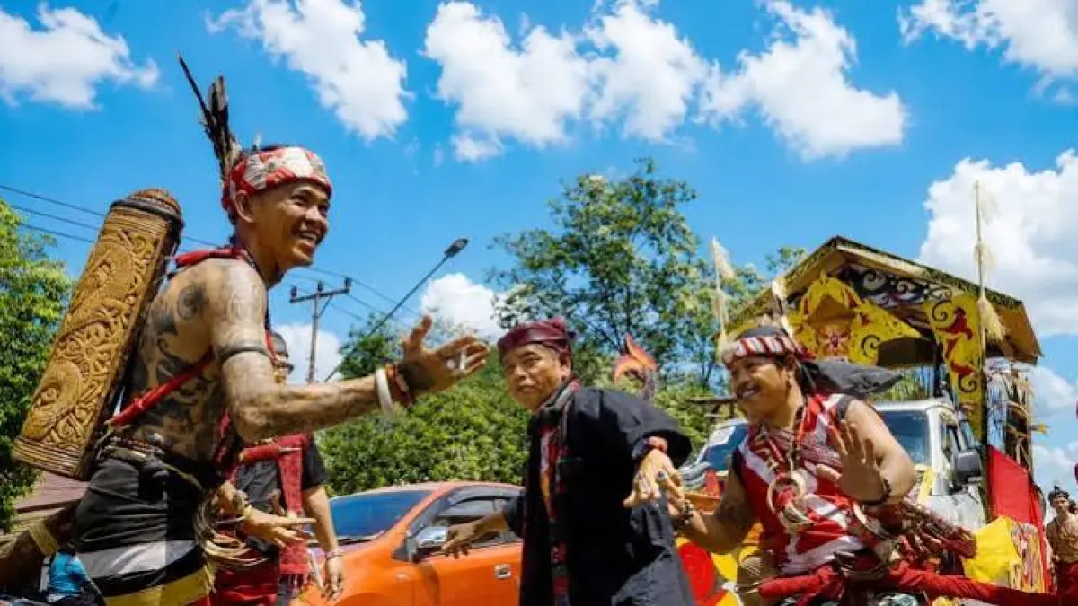 Gawai Dayak di Kalimantan Barat, salah satu budaya adat Dayak di Kalimantan. (DOK PONTIANAK POST) 