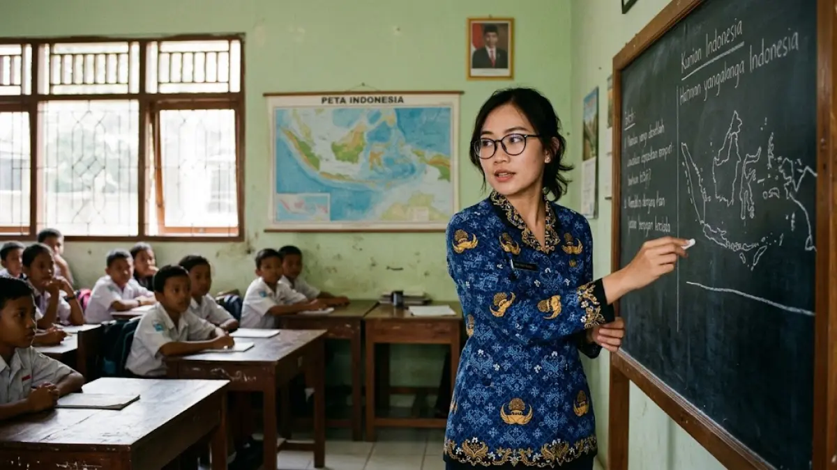 ILUSTRASI GURU PPPK: Guru PPPK di Kabupaten Sambas menunggu kepastian perubahan status PPPK paruh waktu menjadi penuh waktu pada 2027.