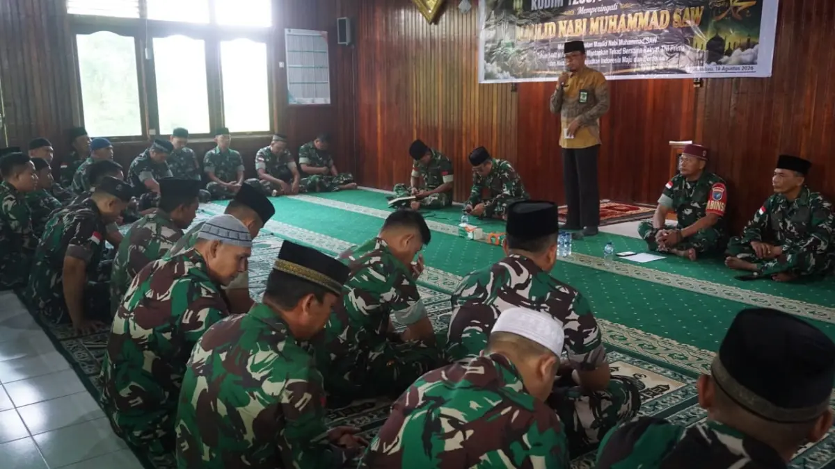 Komando Distrik Militer (Kodim) 1206/Putussibau menggelar acara peringatan Maulid Nabi Muhammad SAW.(ISTIMEWA) 