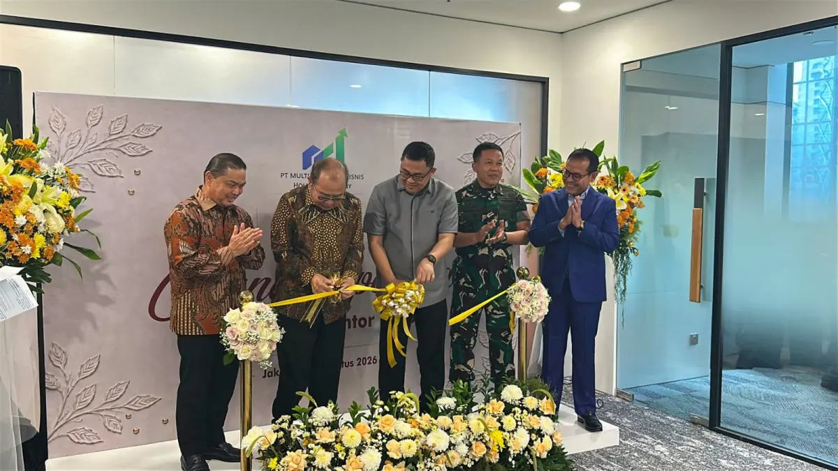 Gubernur Ria Norsan saat menghadiri Grand Opening PT Multi Integrasi Bisnis di Jakarta, Rabu (19/8/2026). Perusahaan tersebut bergerak di bidang teknologi, keamanan sistem, dan pengelolaan aset.