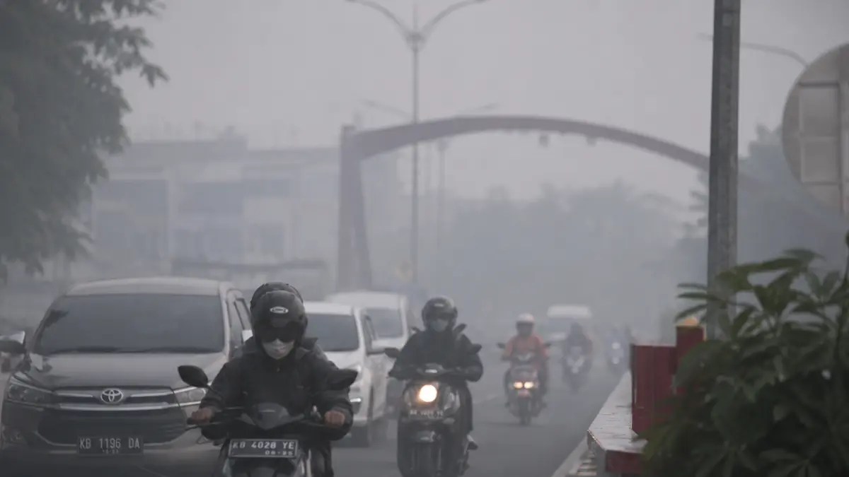 Ilustrasi kabut asap.