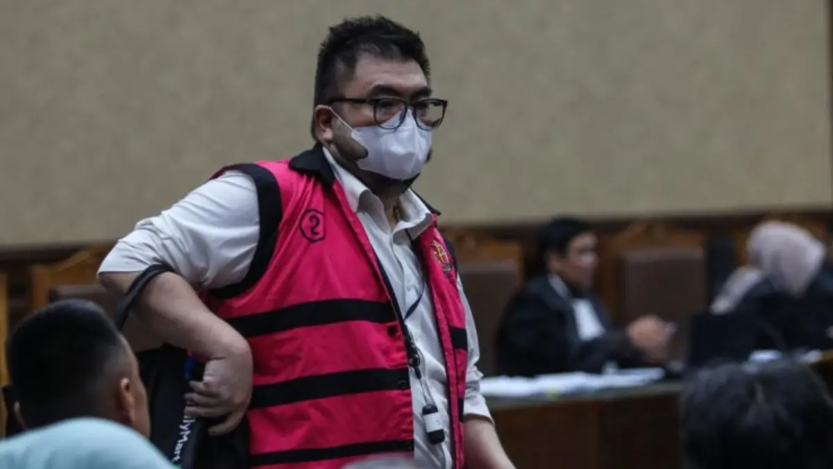 Terdakwa kasus dugaan korupsi pembiayaan ekspor Lembaga Pembiayaan Ekspor Indonesia (LPEI) Handoko Limaho bersiap mengikuti sidang lanjutan di Pengadilan Tipikor, Jakarta, Rabu (22/7). (FOTO/Asprilla Dwi Adha/bar)