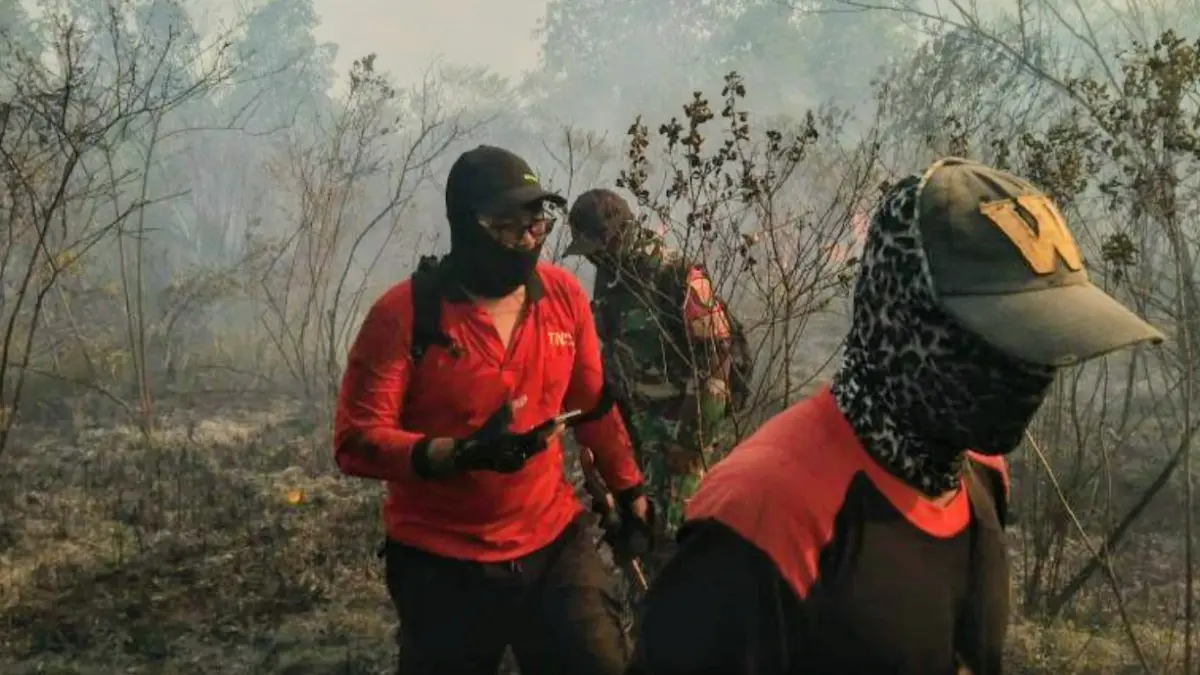 Water Bombing Dijadwalkan Minggu Pagi untuk Padamkan Karhutla Way Kambas