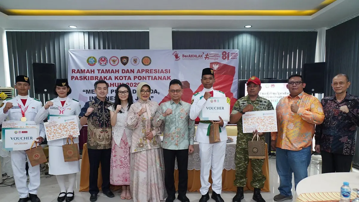 Kegiatan Ramah Tamah dan Apresiasi Paskibraka Kota Pontianak Tahun 2026 di UMKM Center Kota Pontianak, Minggu (23/8/2026). (Pemkot Pontianak)