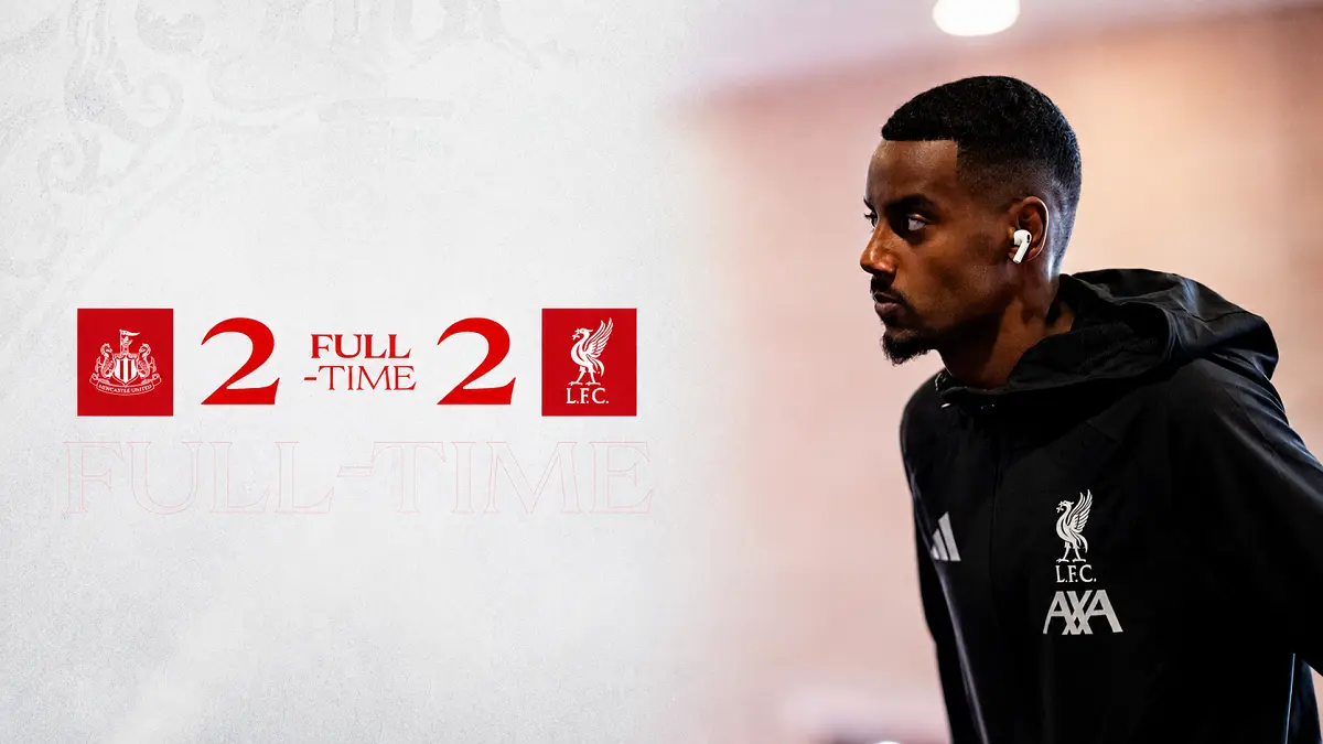 Alexander Isak menjadi sorotan Gary Neville setelah Liverpool ditahan Newcastle United 2-2. (IG@liverpoolfc/Diolah)