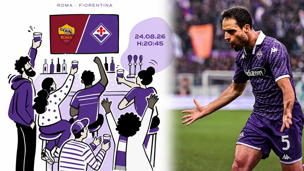 Roma akan menghadapi Fiorentina pada laga pembuka Serie A 2026/2027. (IG@acffiorentina/Diolah)