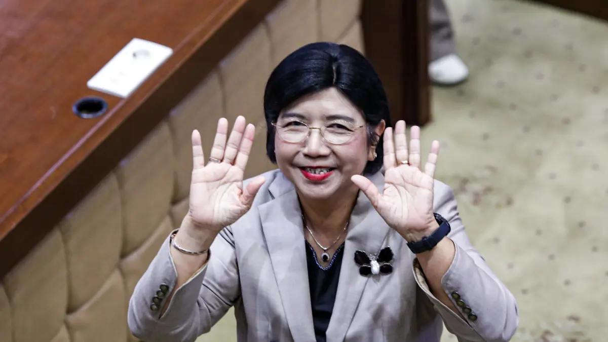 Calon Gubernur Bank Indonesia (BI) Destry Damayanti usai mengikuti uji kelayakan dan kepatutan (fit and proper test) bersama Komisi XI DPR di Kompleks Parlemen, Senayan, Jakarta, Rabu (26/8/2026). Komisi XI DPR menggelar uji kelayakan dan kepatutan terhadap calon tunggal Gubernur BI Destry Damayanti untuk menggantikan Perry Warjiyo yang mengundurkan diri sebagai Gubernur BI. FOTO: SALMAN TOYIBI/JAWA POS