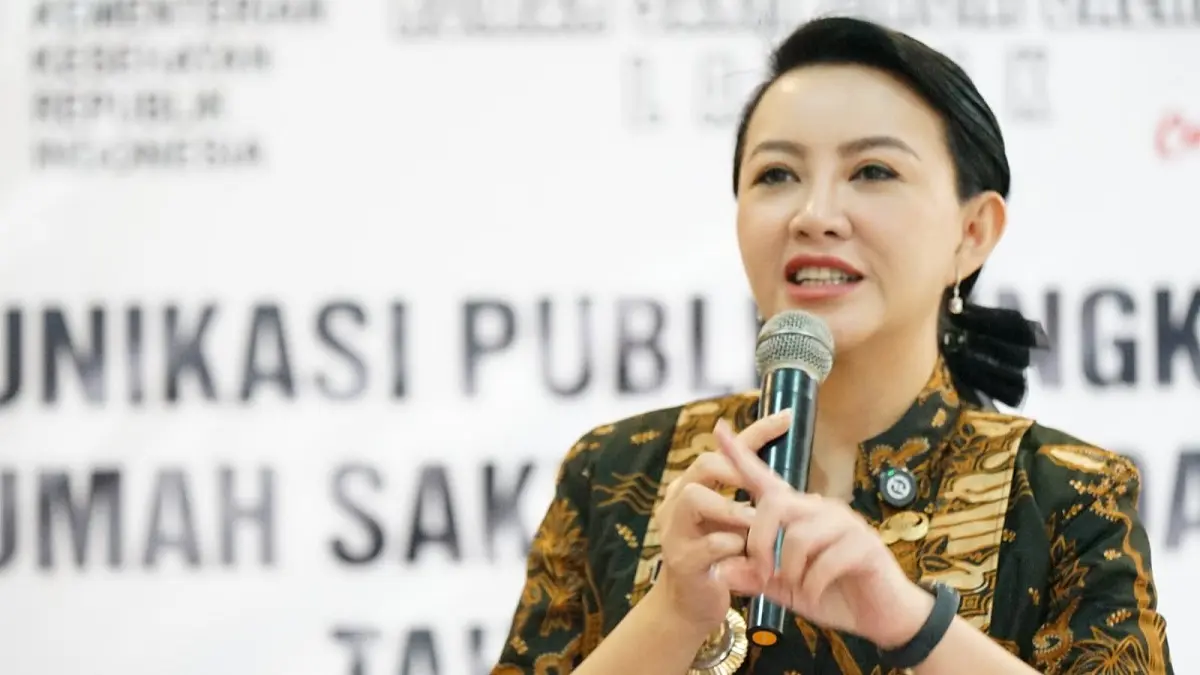 Bupati Landak Karolin Margret Natasa menyampaikan sambutan dalam FKP RSUD Landak pada Kamis (20/8), pekan lalu. (HUMAS PEMKAB LANDAK)