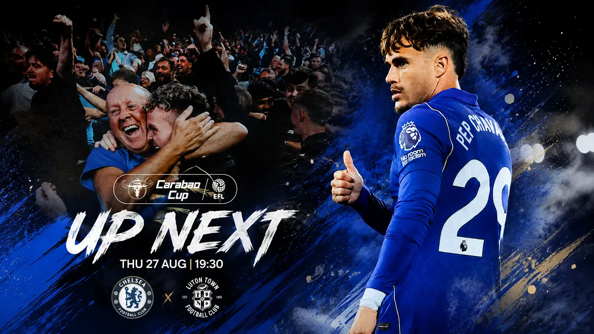 Chelsea menghadapi Luton Town pada putaran kedua Carabao Cup di Stamford Bridge. (IG@chelseafc/Diolah)