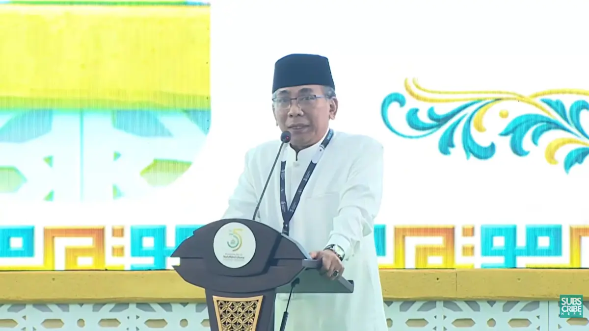 Ketua Umum PBNU Yahya Cholil Staquf atau Gus Yahya. (YOUTUBE)