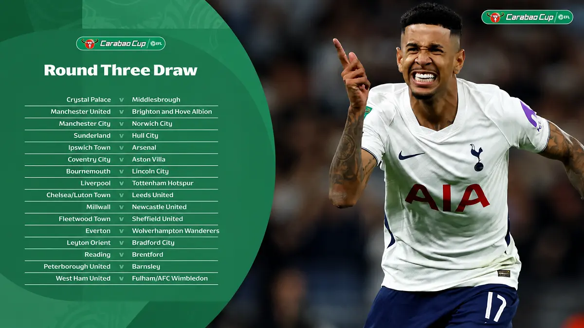 Liverpool akan menjamu Tottenham pada putaran ketiga Carabao Cup 2026/27. (IG@thecarabaocup/diolah)
