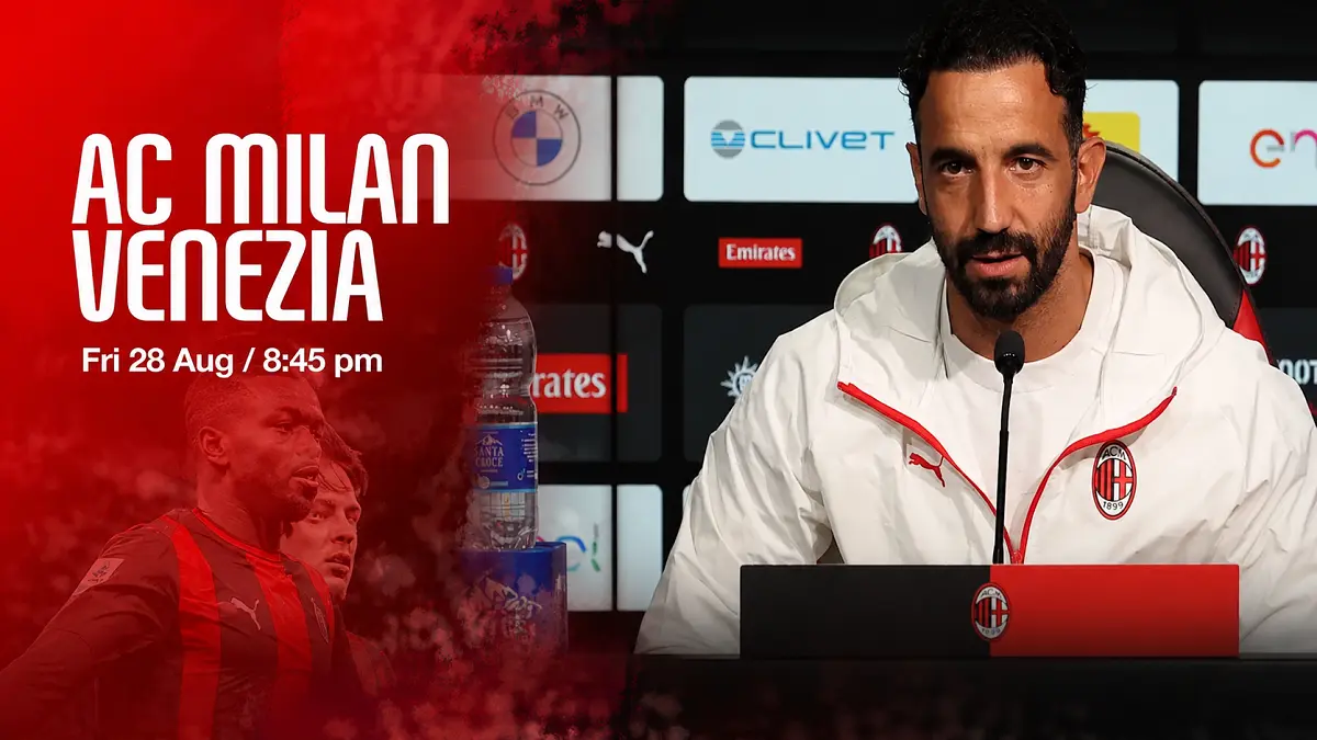 AC Milan menjamu Venezia di San Siro pada pekan kedua Serie A 2026/2027. (Dok.AC Milan/Diolah)