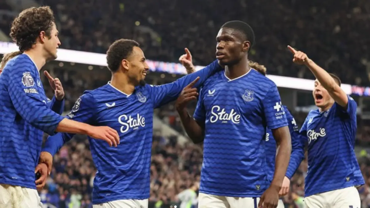 Thierno Barry menjadi ancaman utama Everton saat menghadapi Bournemouth di Vitality Stadium. (IG@t.barry29)