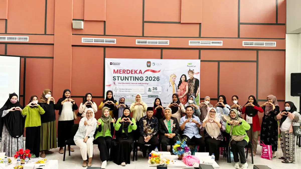PT Pegadaian (Persero) dan POGI berkolaborasi menggelar gerakan bersama Merdeka Stunting pada 36 titik se-Indonesia; kegiatan di Kalimantan Barat dipusatkan di Rumah Sakit Tuan Besar Syarif Idrus, Kabupaten Kubu Raya, Sabtu (29/8).