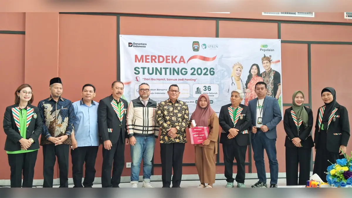PT Pegadaian (Persero) dan POGI berkolaborasi menggelar gerakan bersama Merdeka Stunting pada 36 titik se-Indonesia; kegiatan di Kalimantan Barat dipusatkan di Rumah Sakit Tuan Besar Syarif Idrus, Kabupaten Kubu Raya, Sabtu (29/8).