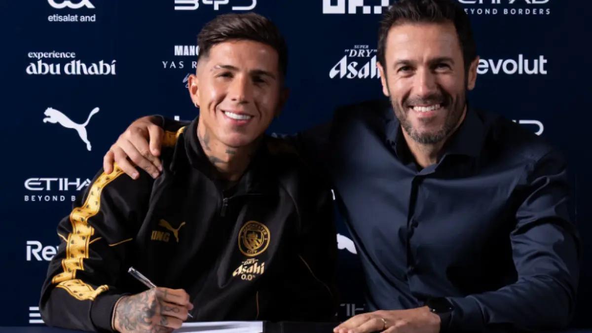 Enzo Fernández resmi meninggalkan Chelsea dan bergabung dengan Manchester City dalam transfer senilai £125 juta. (Dok.City)