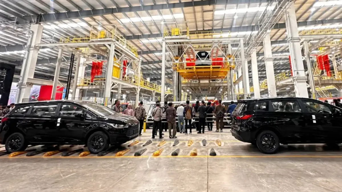 Fasilitas manufaktur BYD di Subang Smartpolitan Industrial Park, Kabupaten Subang, Jawa Barat, Kamis (3/9/2026). (ANTARA/Pamela Sakina)