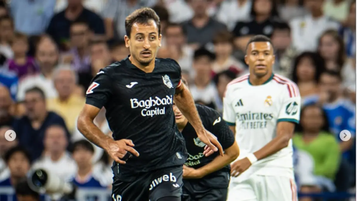 Mikel Oyarzabal menjadi salah satu pemain kunci Real Sociedad saat menjamu Celta Vigo di Anoeta. (IG@mikel10oyar)
