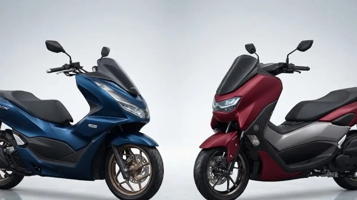Ilustrasi Honda PCX dan Yamaha NMax